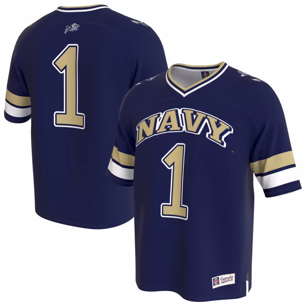 Youth GameDay Greats Navy Navy Midshipmen Lightweight Collegiate Football Fashion Jersey - Ujersey
