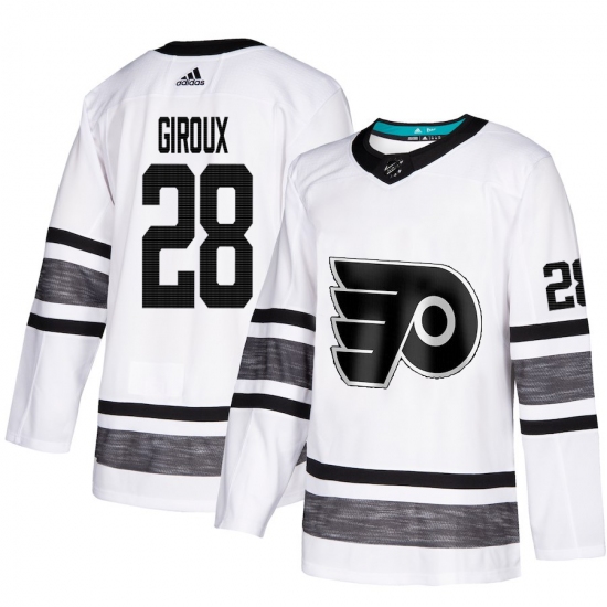 Men's Adidas Philadelphia Flyers #28 Claude Giroux White 2019 All-Star Game Parley Authentic Stitched NHL Jersey - Ujersey