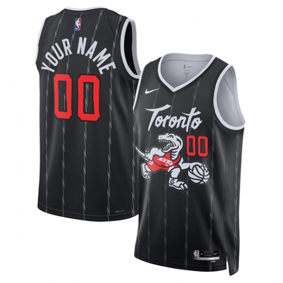 Men's Toronto Raptors Active Player Custom Black 2025-26 City Edition Stitched Basketball Jersey - Ujersey