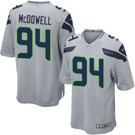 Men's Nike Seattle Seahawks #94 Malik McDowell Game Grey Alternate NFL Jersey - Ujersey