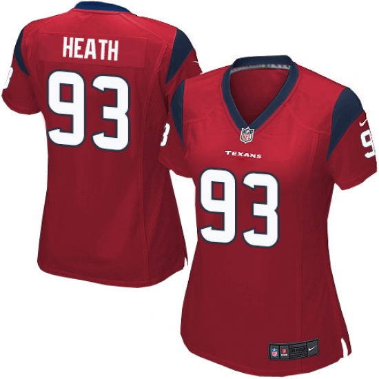 Women's Nike Houston Texans #93 Joel Heath Game Red Alternate NFL Jersey - Ujersey
