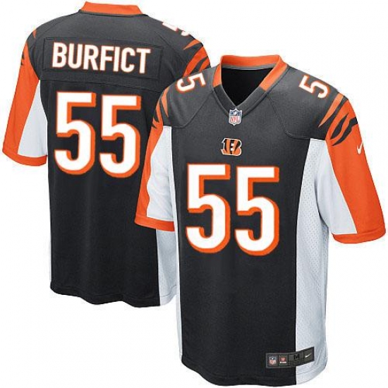 Men's Nike Cincinnati Bengals #55 Vontaze Burfict Game Black Team Color NFL Jersey - Ujersey