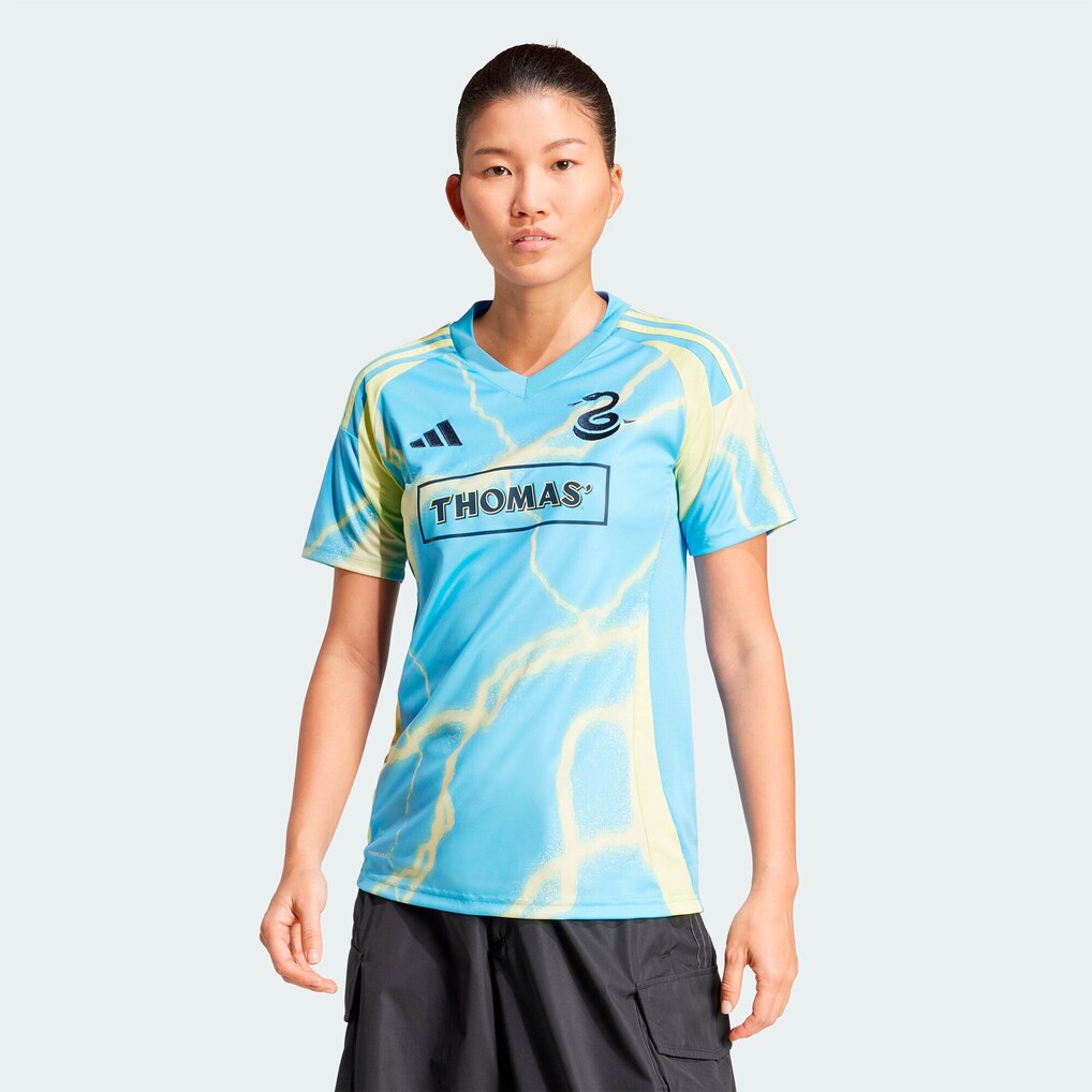 Women's Philadelphia Union adidas Blue 2025 The Voltage Kit Replica Jersey - Ujersey