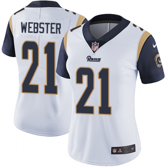Women's Nike Los Angeles Rams #21 Kayvon Webster White Vapor Untouchable Limited Player NFL Jersey - Ujersey