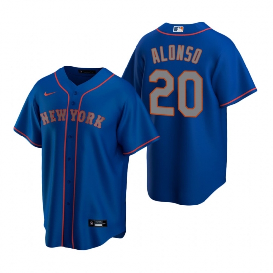 Men's Nike New York Mets #20 Pete Alonso Royal Alternate Road Stitched Baseball Jersey - Ujersey