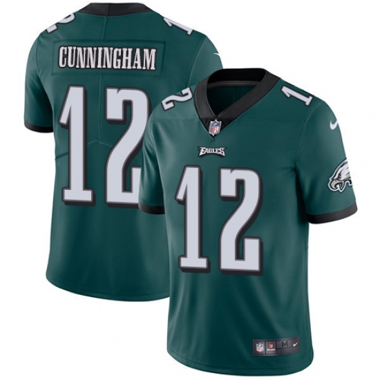 Youth Nike Philadelphia Eagles #12 Randall Cunningham Midnight Green Team Color Vapor Untouchable Limited Player NFL Jersey - Ujersey