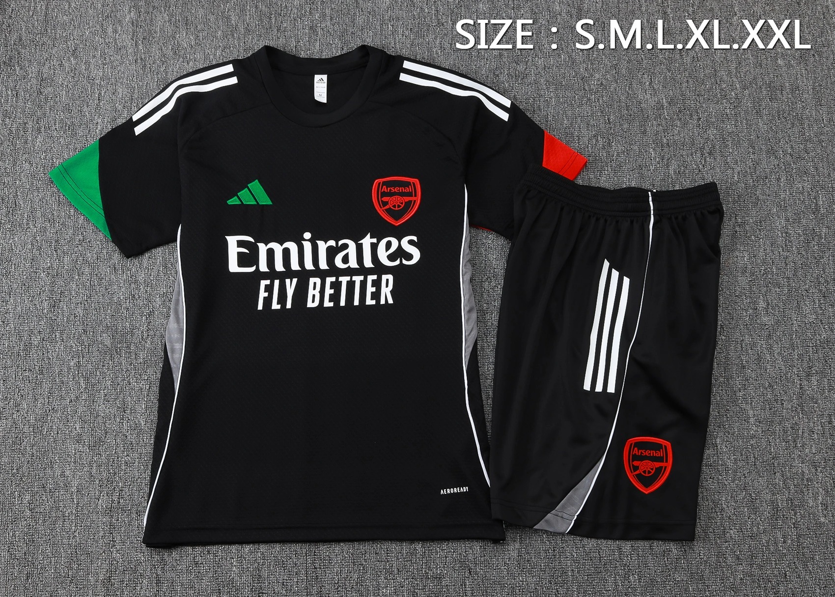 Arsenal Training Jersey Kit Black 2025/26 - U-jersey