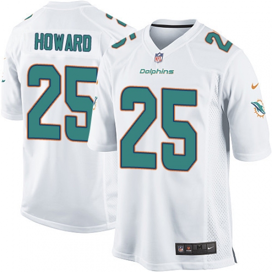 Men's Nike Miami Dolphins #25 Xavien Howard Game White NFL Jersey - Ujersey