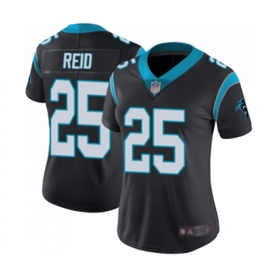Women's Carolina Panthers #25 Eric Reid Black Team Color Vapor Untouchable Limited Player Football Jersey - Ujersey