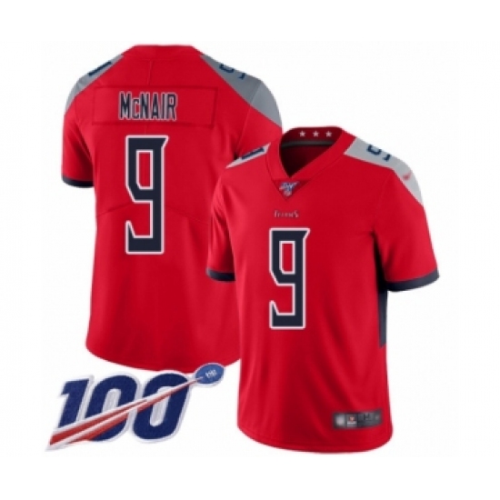 Youth Tennessee Titans #9 Steve McNair Limited Red Inverted Legend 100th Season Football Jersey - Ujersey