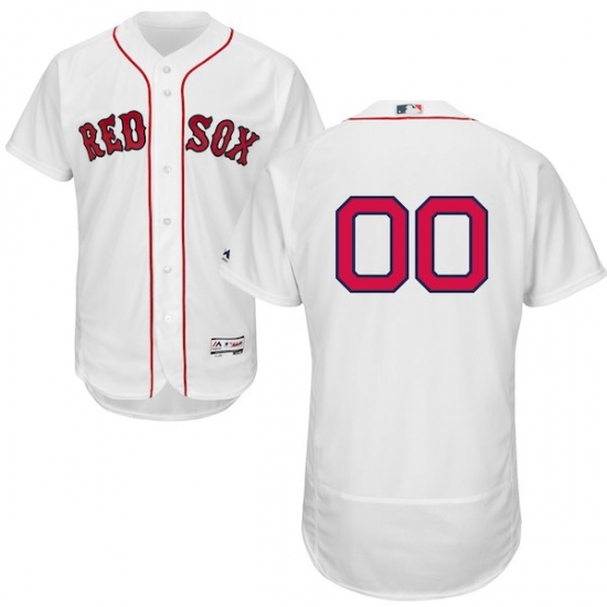 Men's Boston Red Sox Majestic Home White Flex Base Authentic Collection Custom Jersey - Ujersey