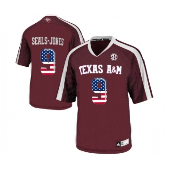 Texas A&M Aggies 9 Ricky Seals Jones Red College Football Jersey - Ujersey