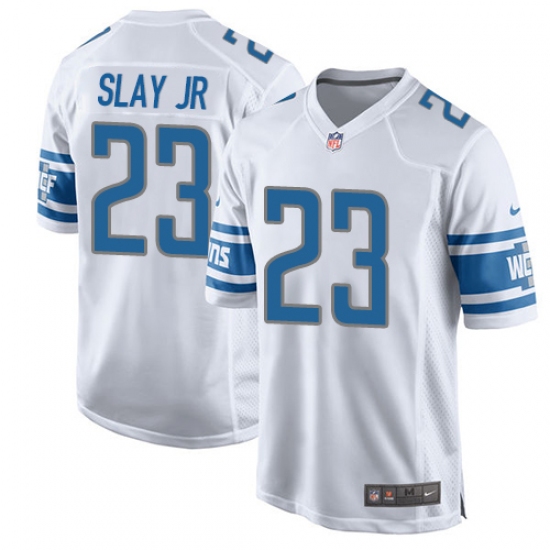 Men's Nike Detroit Lions #23 Darius Slay Jr Game White NFL Jersey - Ujersey