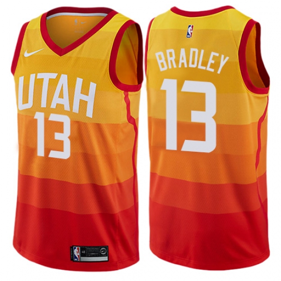 Men's Nike Utah Jazz #13 Tony Bradley Swingman Orange NBA Jersey - City Edition - Ujersey
