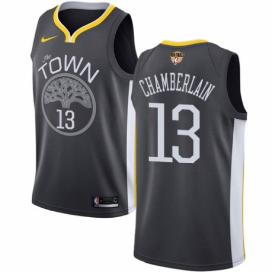 Youth Nike Golden State Warriors #13 Wilt Chamberlain Swingman Black Alternate 2018 NBA Finals Bound NBA Jersey - Statement Edition - Ujersey
