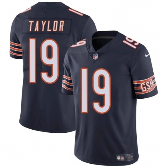 Men's Chicago Bears #19 Tory Taylor Navy Vapor Football Stitched Jersey - Ujersey