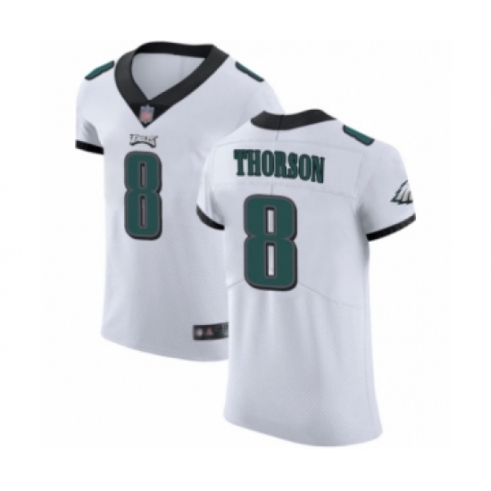 Men's Philadelphia Eagles #8 Clayton Thorson White Vapor Untouchable Elite Player Football Jersey - Ujersey