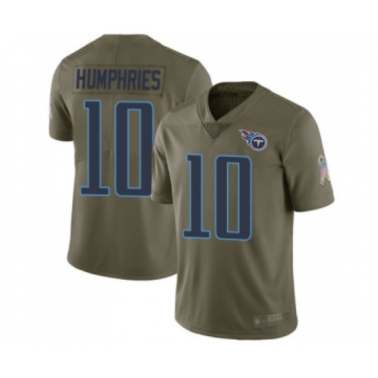 Men's Tennessee Titans #10 Adam Humphries Limited Olive 2017 Salute to Service Football Jersey - Ujersey