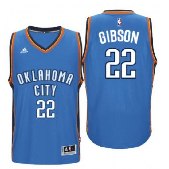 Men's Oklahoma City Thunder #22 Taj Gibson adidas Light Blue Player Swingman Jersey - Ujersey