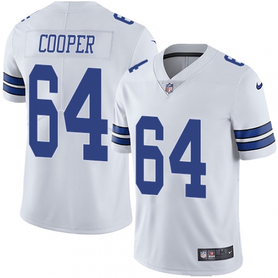 Men's Nike Dallas Cowboys #64 Jonathan Cooper White Vapor Untouchable Limited Player NFL Jersey - Ujersey