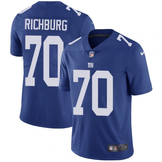 Youth Nike New York Giants #70 Weston Richburg Royal Blue Team Color Vapor Untouchable Limited Player NFL Jersey - Ujersey