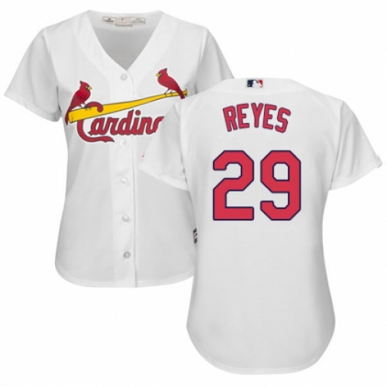 Women's Majestic St. Louis Cardinals #29 lex Reyes Authentic White Home Cool Base MLB Jersey - Ujersey