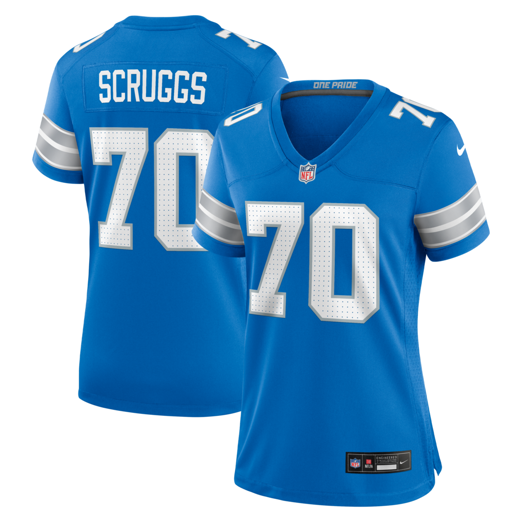 Women's Detroit Lions Juice Scruggs Nike Blue Team Game Jersey - ujerseystore