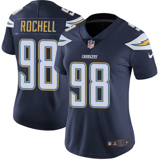 Women's Nike Los Angeles Chargers #98 Isaac Rochell Navy Blue Team Color Vapor Untouchable Limited Player NFL Jersey - Ujersey