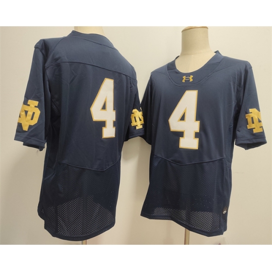 Men's Notre Dame Fighting Irish #4 Jeremiyah Love Navy Limited Stitched Jersey