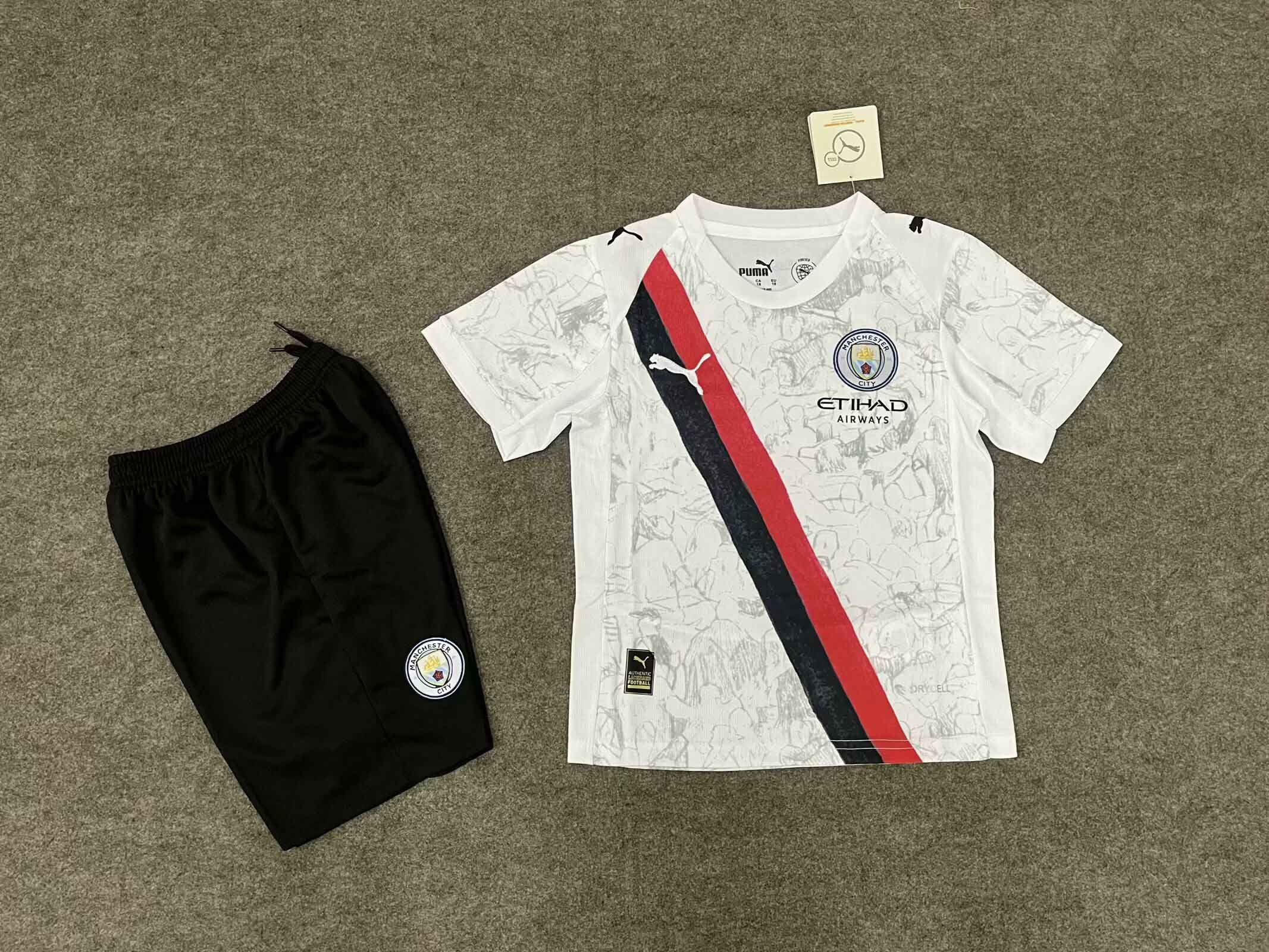 Manchester City Away Kids Kit Jersey+Shorts 2025/26 - Ujersey NHL