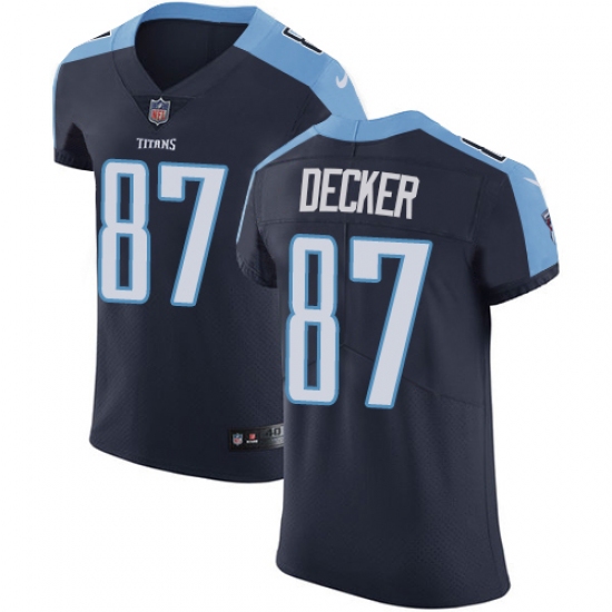 Men's Nike Tennessee Titans #87 Eric Decker Navy Blue Alternate Vapor Untouchable Elite Player NFL Jersey - Ujersey