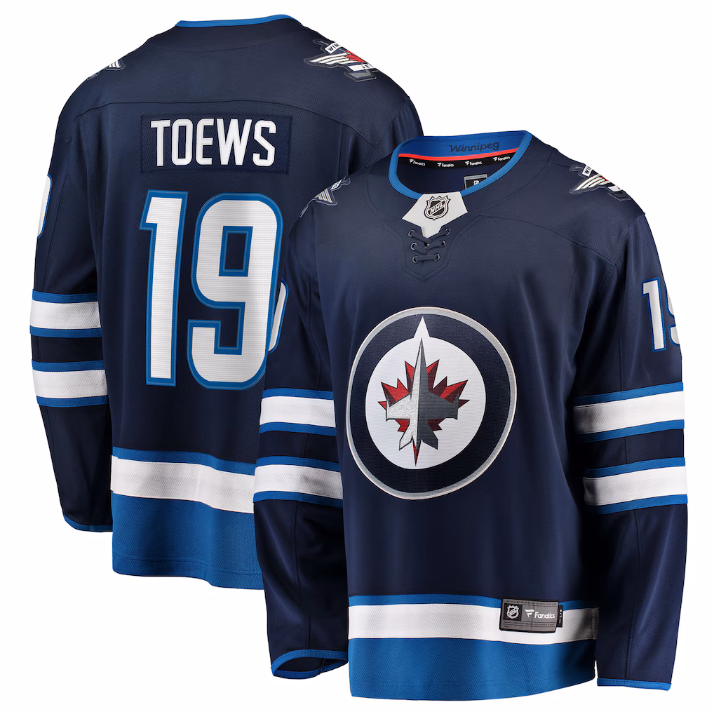 Men's Winnipeg Jets Jonathan Toews Fanatics Navy Home Breakaway Jersey - ujerseystore