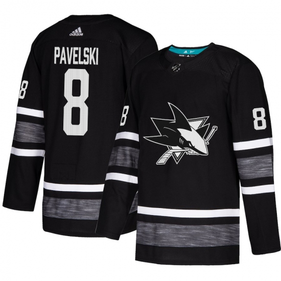 Men's Adidas San Jose Sharks #8 Joe Pavelski Black 2019 All-Star Game Parley Authentic Stitched NHL Jersey - Ujersey