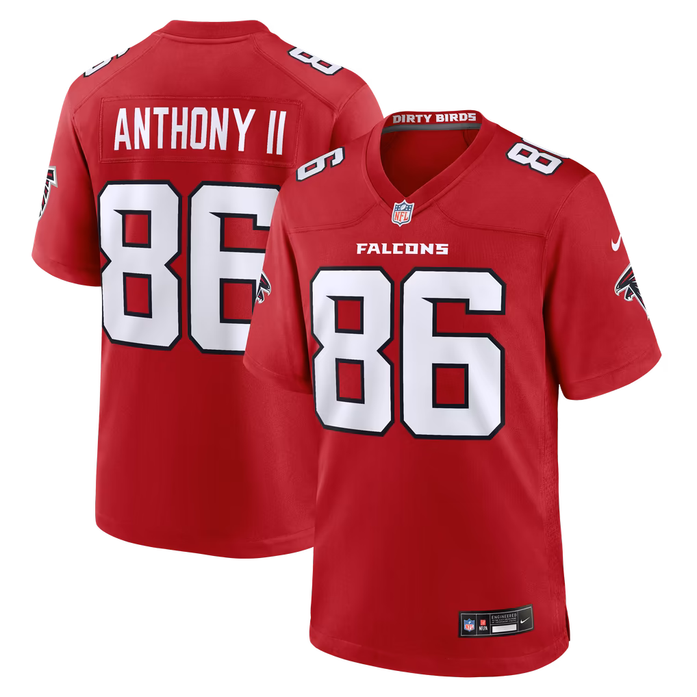 Men's Atlanta Falcons Vinny Anthony II Nike Red Team Game Jersey - Ujersey