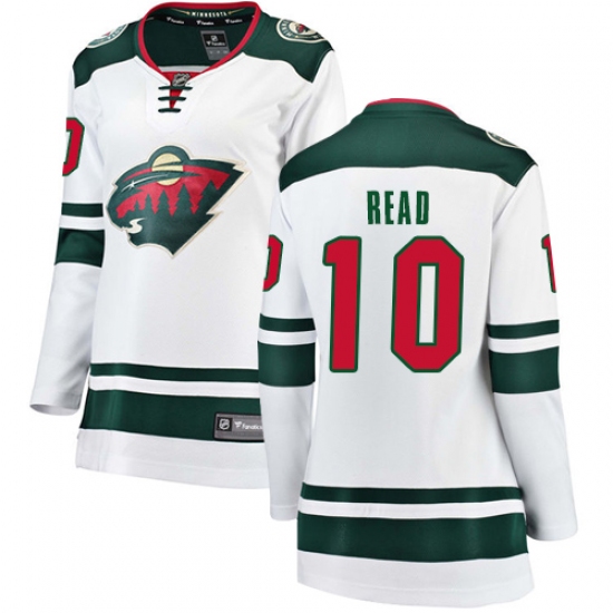 Women's Minnesota Wild #10 Matt Read Authentic White Away Fanatics Branded Breakaway NHL Jersey - Ujersey