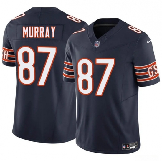 Men's Chicago Bears #87 Jordan Murray Navy 2025 F.U.S.E. Vapor Football Stitched Jersey - Ujersey