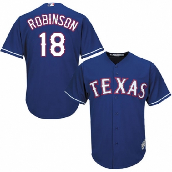 Men's Majestic Texas Rangers #18 Drew Robinson Replica Red Alternate Cool Base MLB Jersey - Ujersey