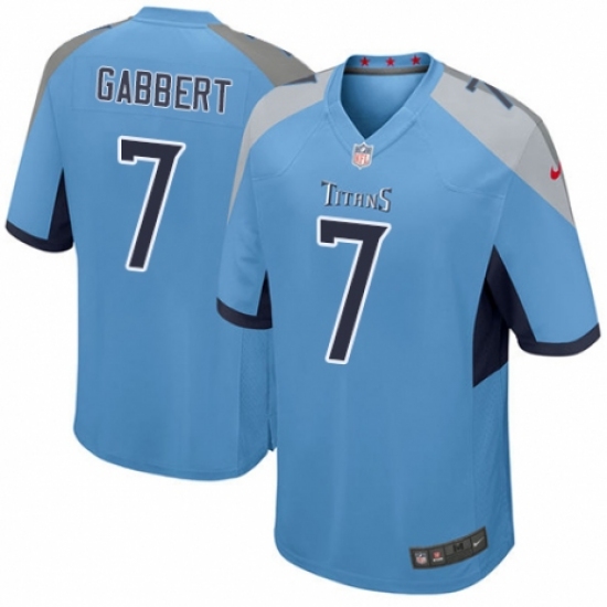 Men's Nike Tennessee Titans #7 Blaine Gabbert Game Light Blue Alternate NFL Jersey - Ujersey