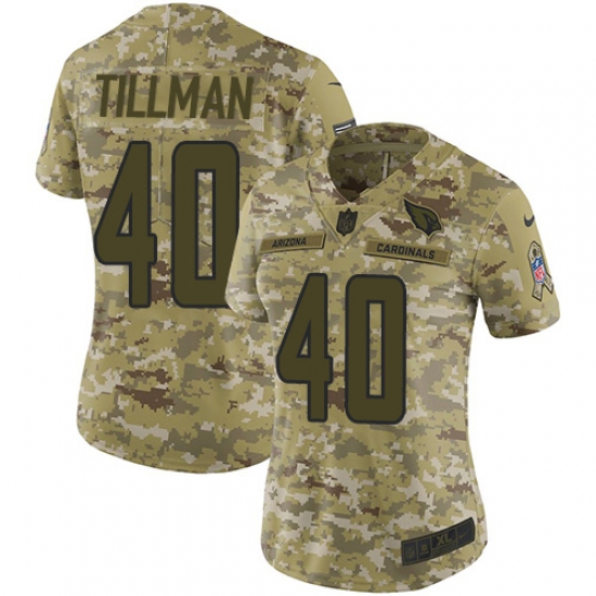 Women's Nike Arizona Cardinals #40 Pat Tillman Limited Camo 2018 Salute to Service NFL Jersey - Ujersey