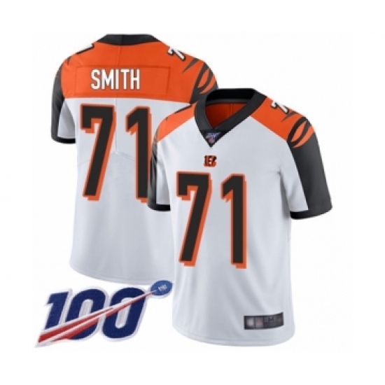 Youth Cincinnati Bengals #71 Andre Smith White Vapor Untouchable Limited Player 100th Season Football Jersey - Ujersey