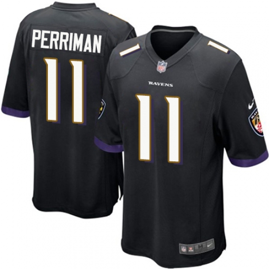 Men's Nike Baltimore Ravens #11 Breshad Perriman Game Black Alternate NFL Jersey - Ujersey