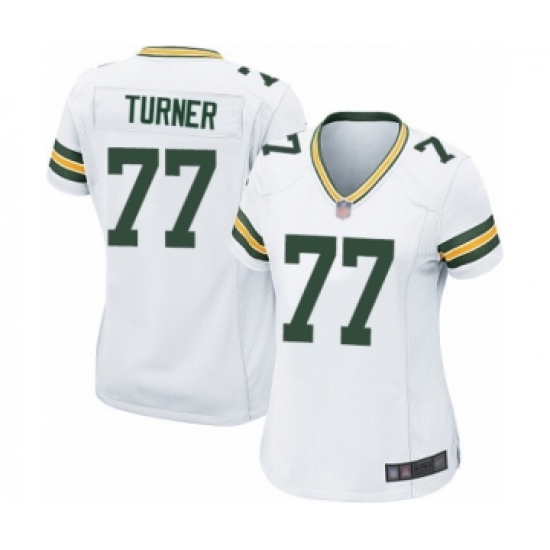 Women's Green Bay Packers #77 Billy Turner Game White Football Jersey - Ujersey