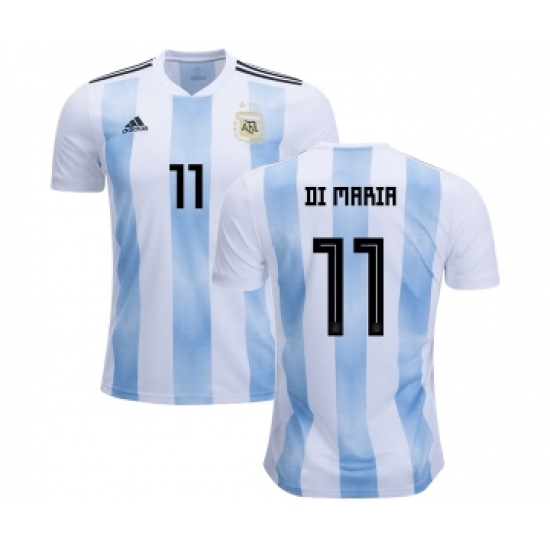 Argentina #11 Di Maria Home Kid Soccer Country Jersey
