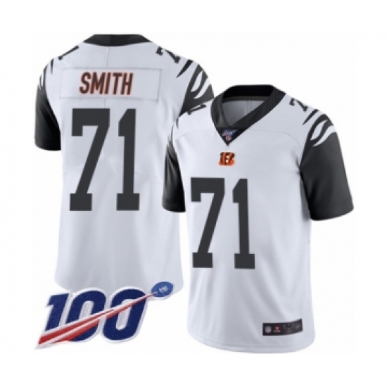 Youth Cincinnati Bengals #71 Andre Smith Limited White Rush Vapor Untouchable 100th Season Football Jersey - Ujersey