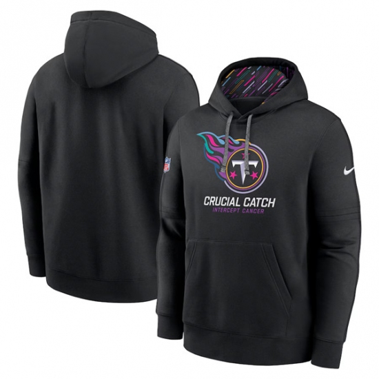 Men's Tennessee Titans Black 2024 Crucial Catch Club Pullover Hoodie - Ujersey