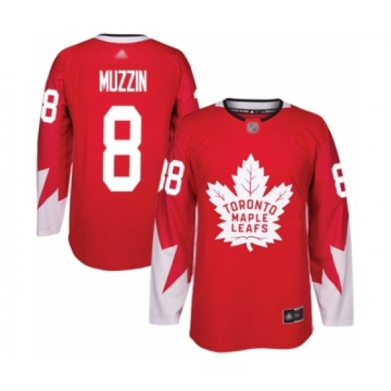 Youth Toronto Maple Leafs #8 Jake Muzzin Authentic Red Alternate Hockey Jersey - Ujersey