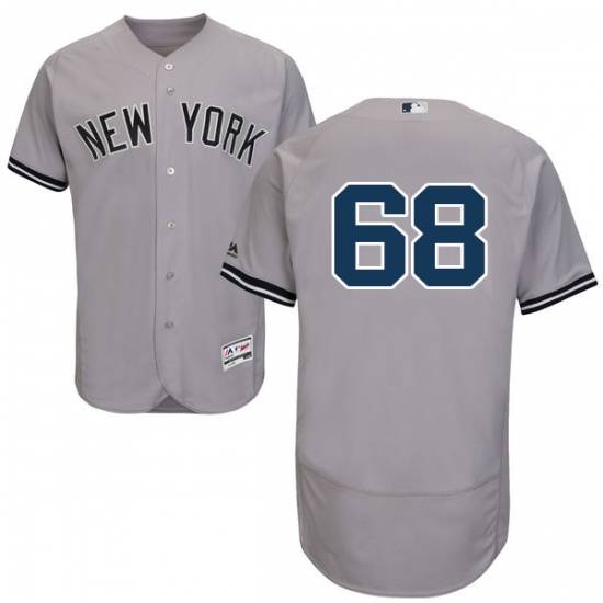 Men's Majestic New York Yankees #68 Dellin Betances Grey Road Flex Base Authentic Collection MLB Jersey - Ujersey