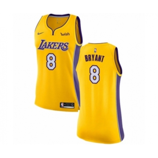 Women's Los Angeles Lakers #8 Kobe Bryant Authentic Gold Home Basketball Jersey - Icon Edition - Ujersey