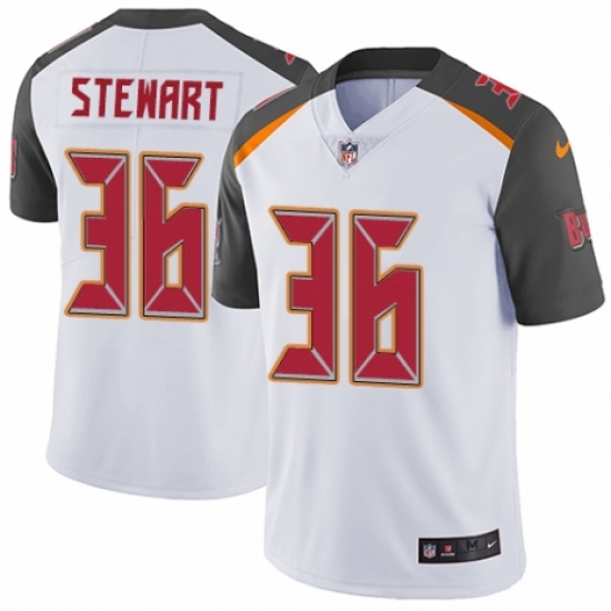Youth Nike Tampa Bay Buccaneers #36 M.J. Stewart White Vapor Untouchable Limited Player NFL Jersey - Ujersey