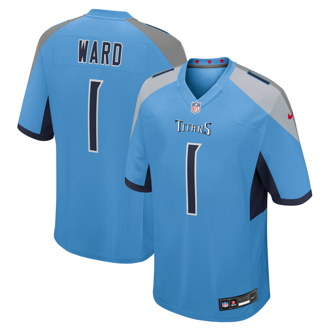 Men's Tennessee Titans Cameron Ward Nike Light Blue Team Game Jersey - SUjersey01